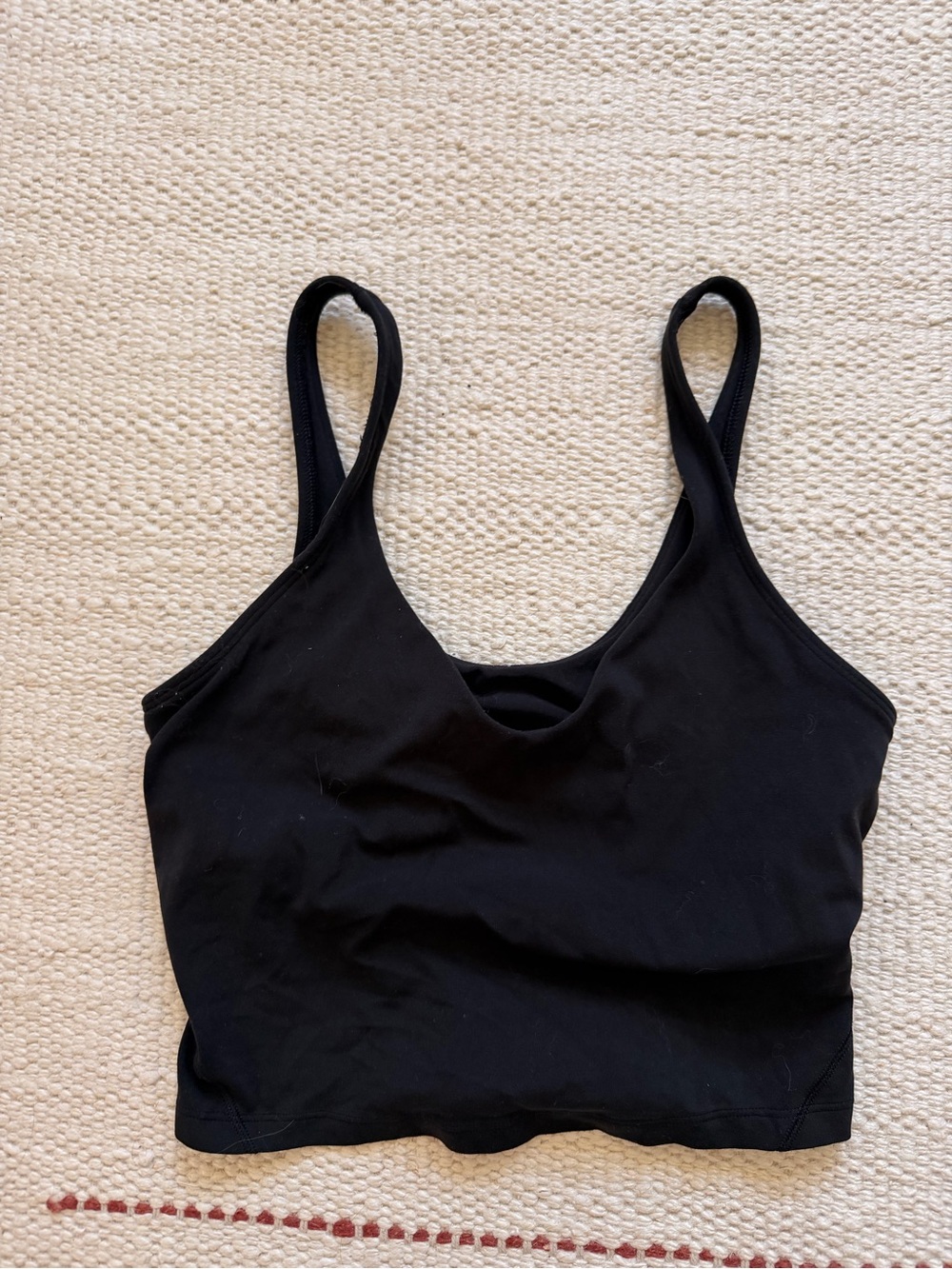 lululemon athletica Align Black Scoop Neck Crop Tank